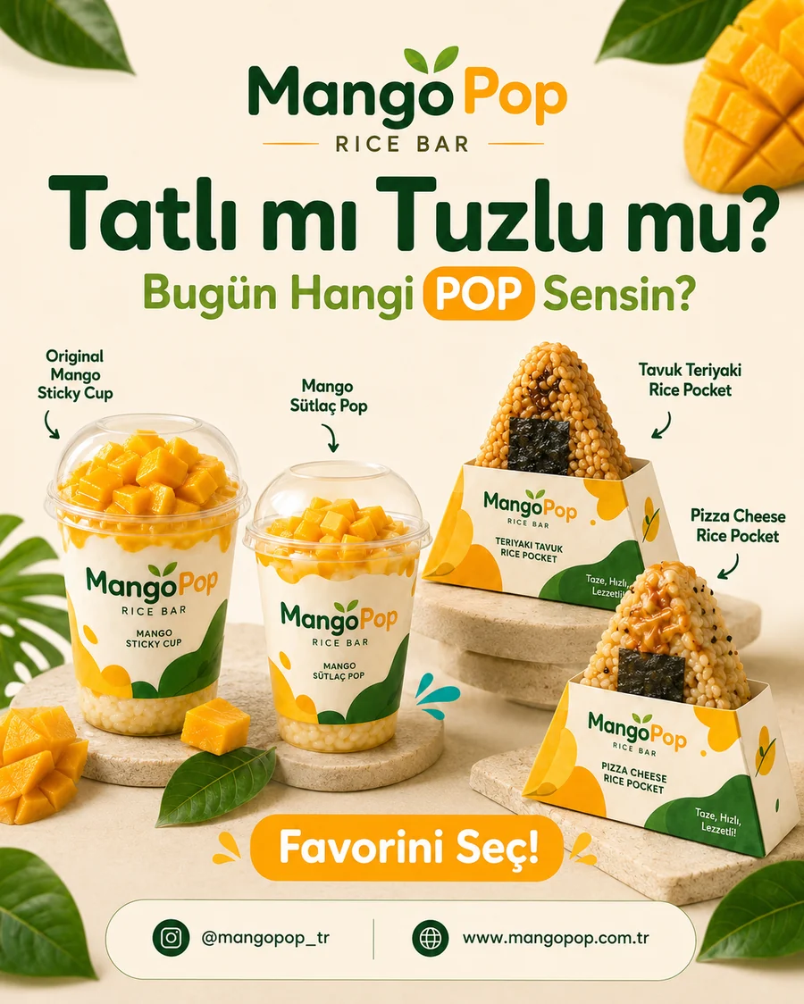 MangoPop tatlı mı tuzlu mu kampanya görseli
