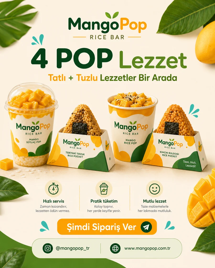 MangoPop pop lezzetler kampanya görseli